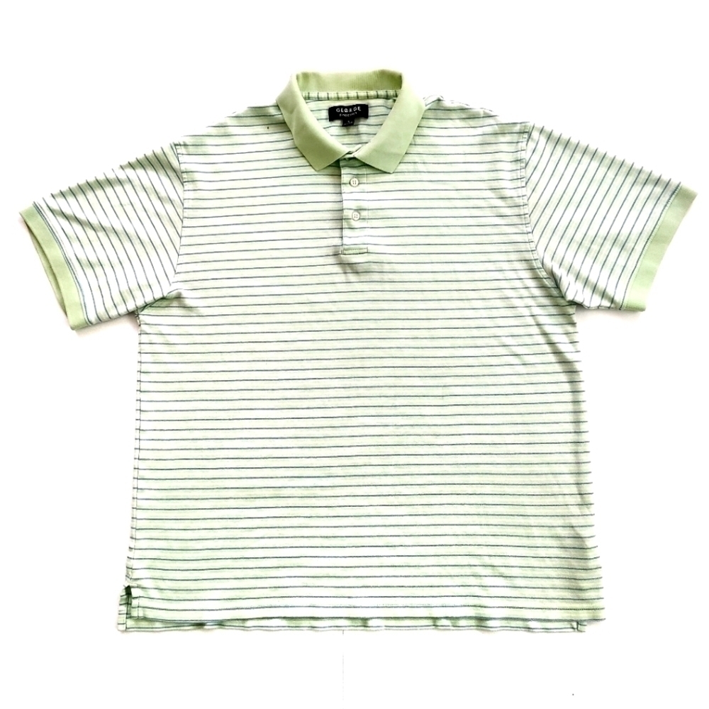 3/$20 George Green Striped Polo Shirt